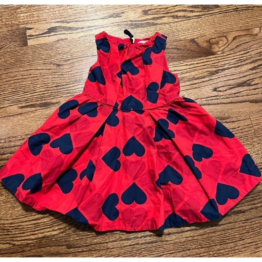 Crewcuts by J. Crew | Red Blue Heart Dress Valentine's‎ Sz 2